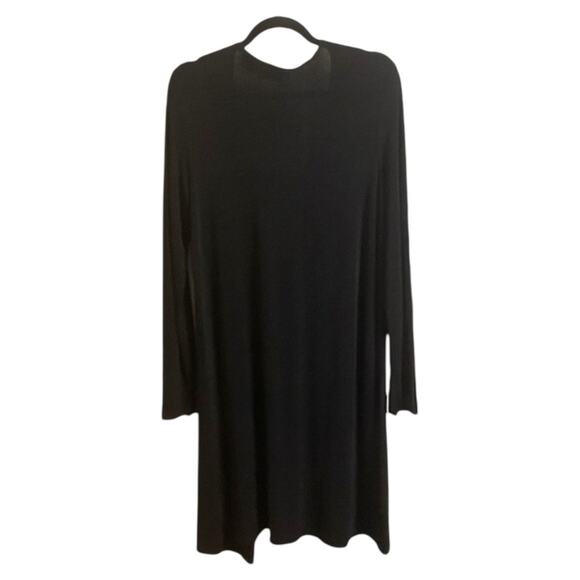 Kathy Ireland Cardigan Black Open Longline Sweater Duster Women Size L - Picture 5 of 8